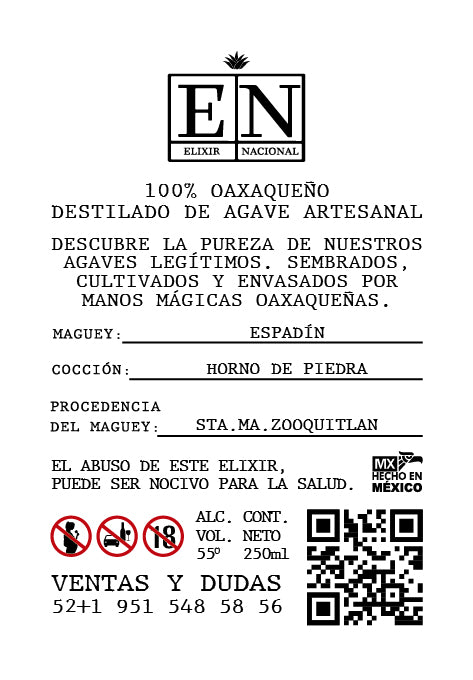 MEZCAL ESPADIN 250ML.