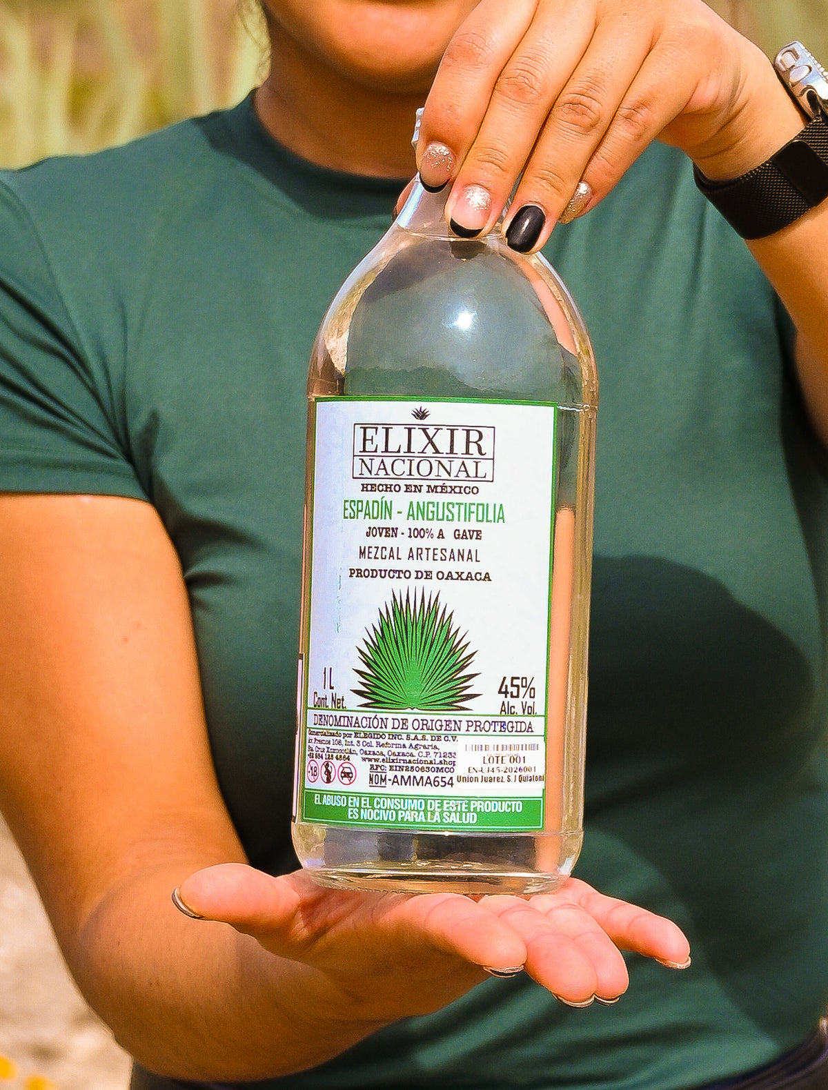 MEZCAL ESPADIN U. JUÁREZ 1 L. 45% ALC VOL