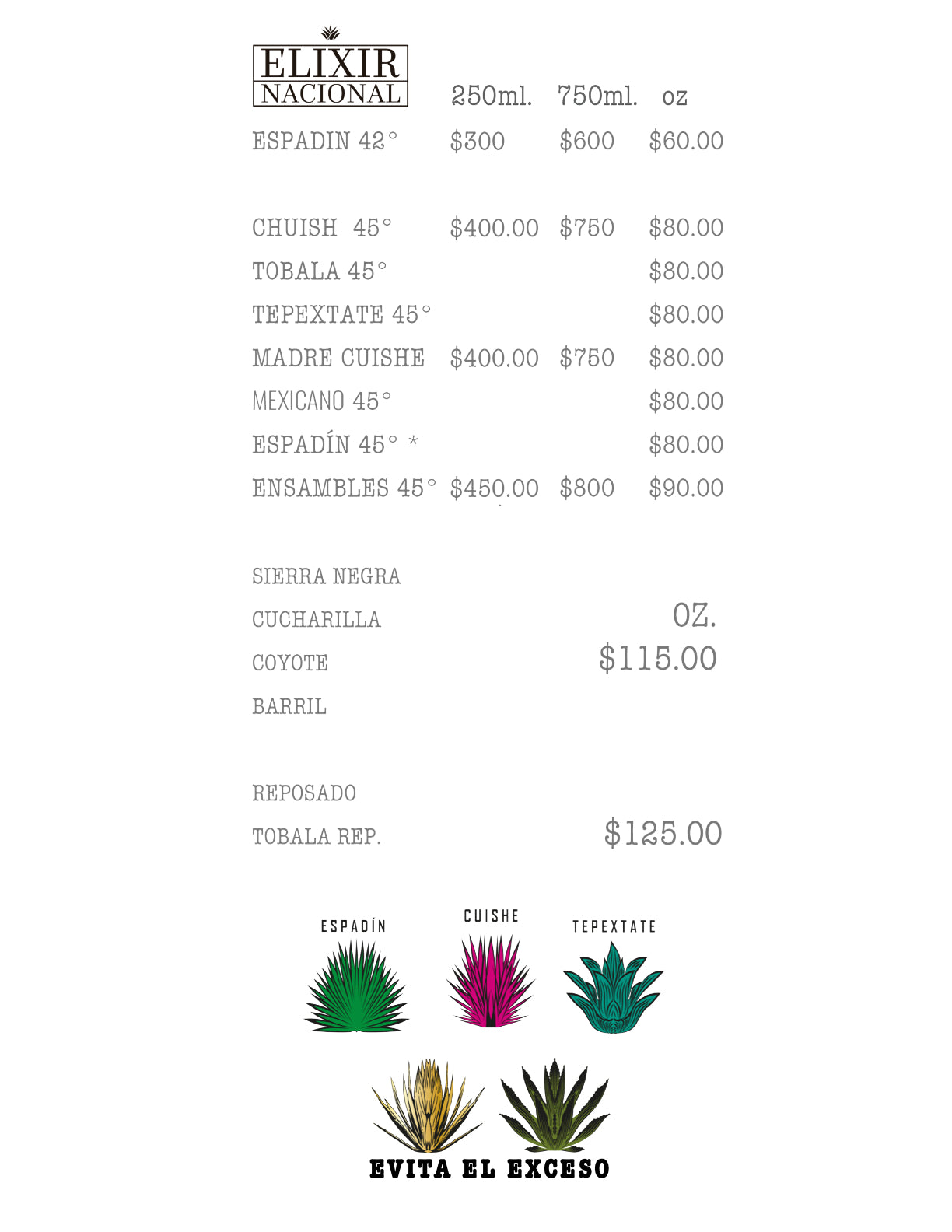 MEZCAL CUISH 250 ML.